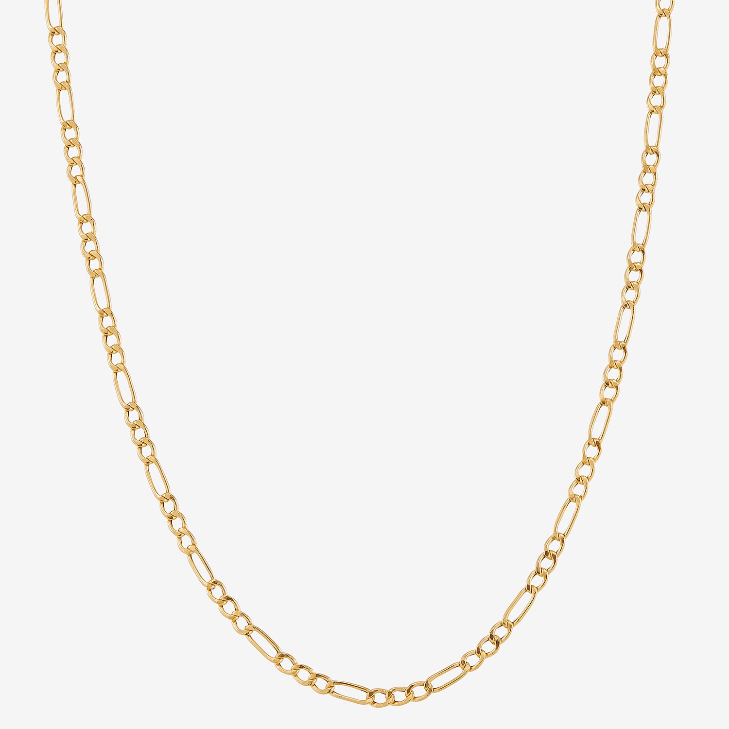 Unisex 14K Gold 13 Inch Figaro Chain Necklace