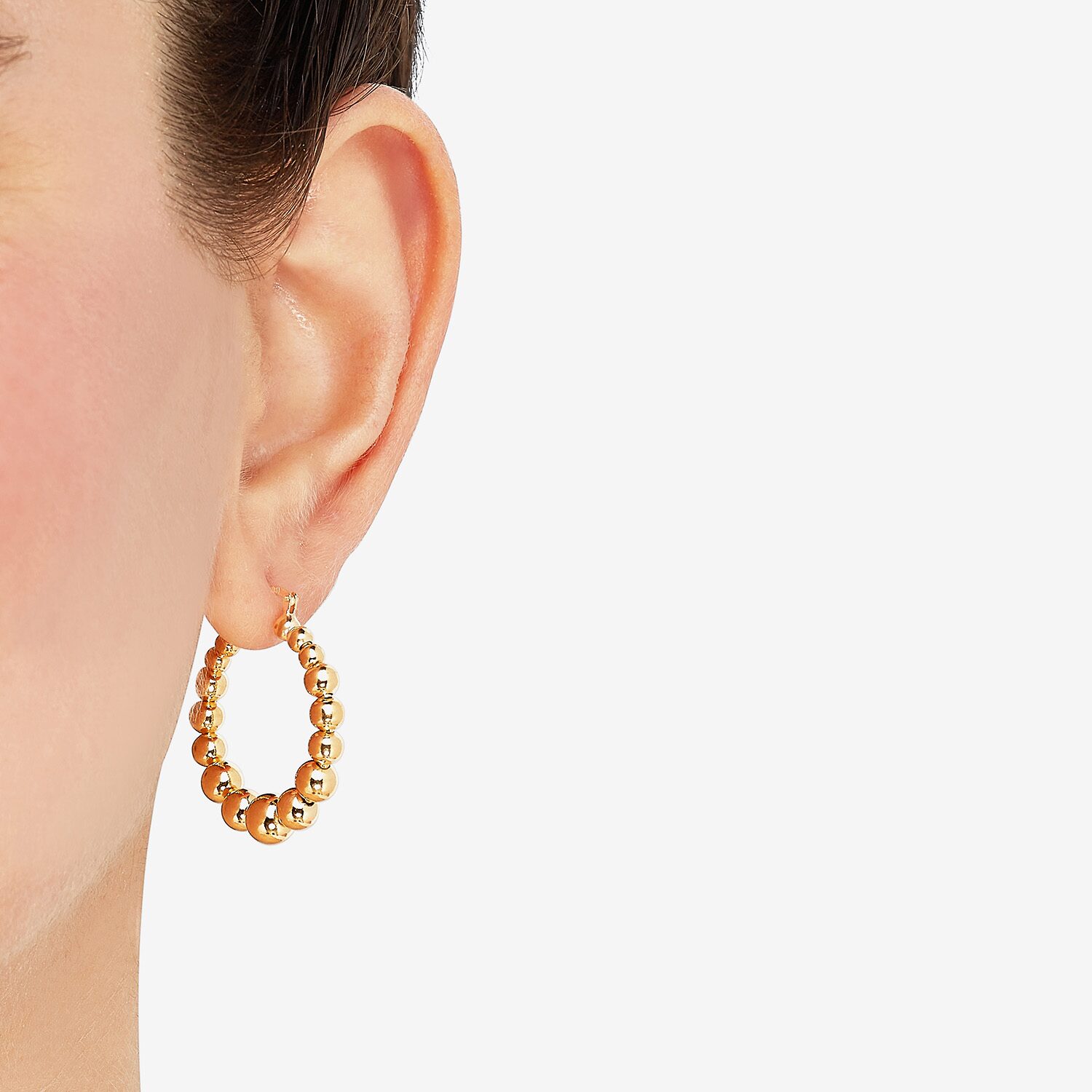 Silver Addiction Womens 14K Gold Over Silver 25mm Hoop Earrings