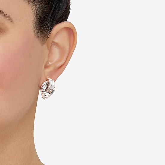Silver Addiction Sterling Silver 14mm Stud Earrings
