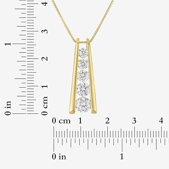 (G-H / Si2-I1) Womens 1 1/2 CT. T.W. Lab Grown White Diamond Sterling Silver Round 18 Inch Pendant Necklace