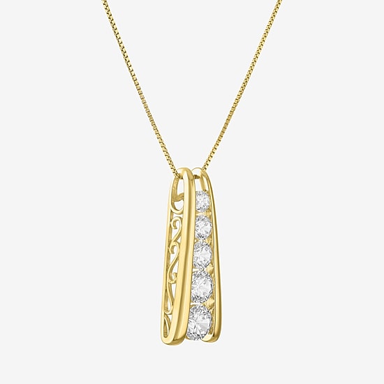 (G-H / Si2-I1) Womens 1 1/2 CT. T.W. Lab Grown White Diamond Sterling Silver Round 18 Inch Pendant Necklace