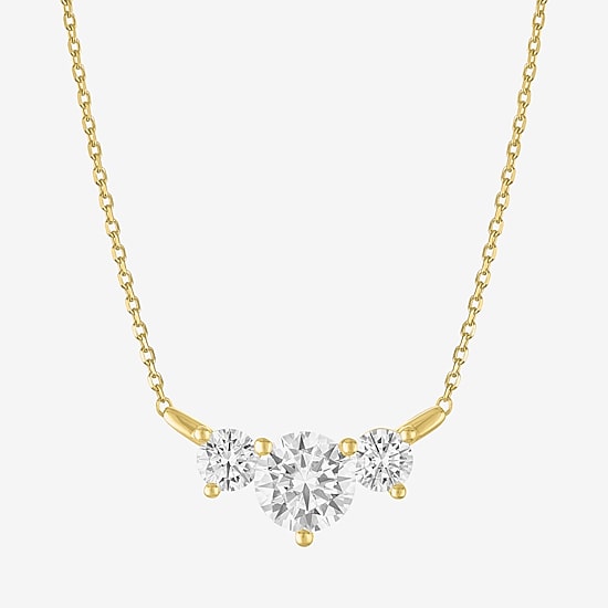 (G-H / Si2-I1) Womens 2 CT. T.W. Lab Grown White Diamond Sterling Silver 16 Inch Pendant Necklace