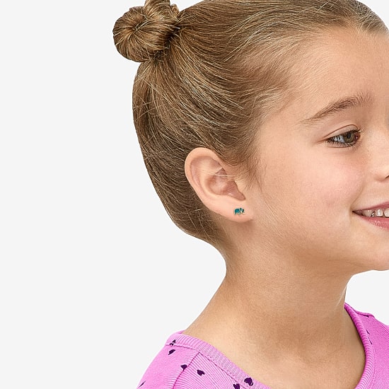 Limited Quantites! Kids Elephant 14K Gold 6.4mm Stud Earrings