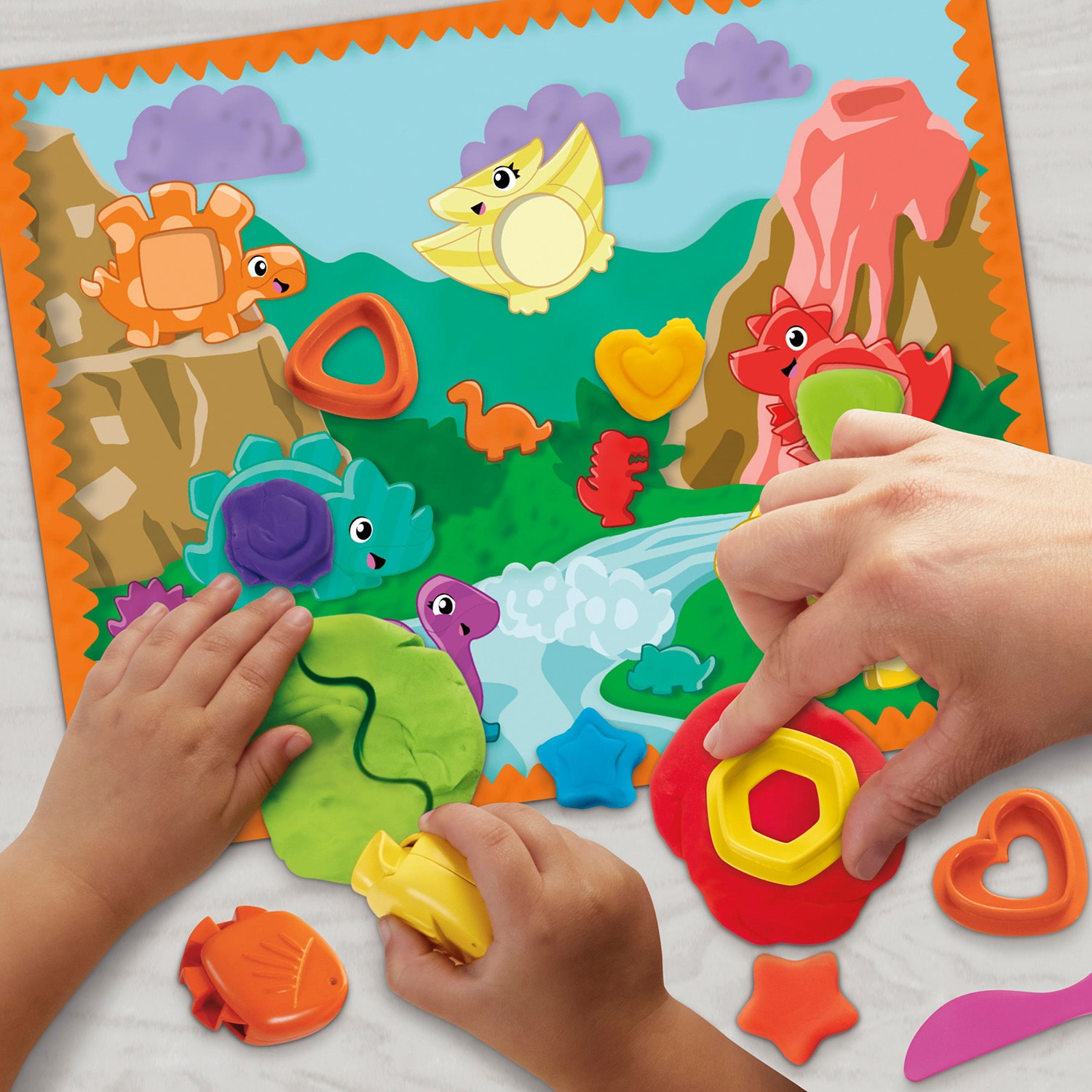 Play-Doh Shapes and Colors Dino