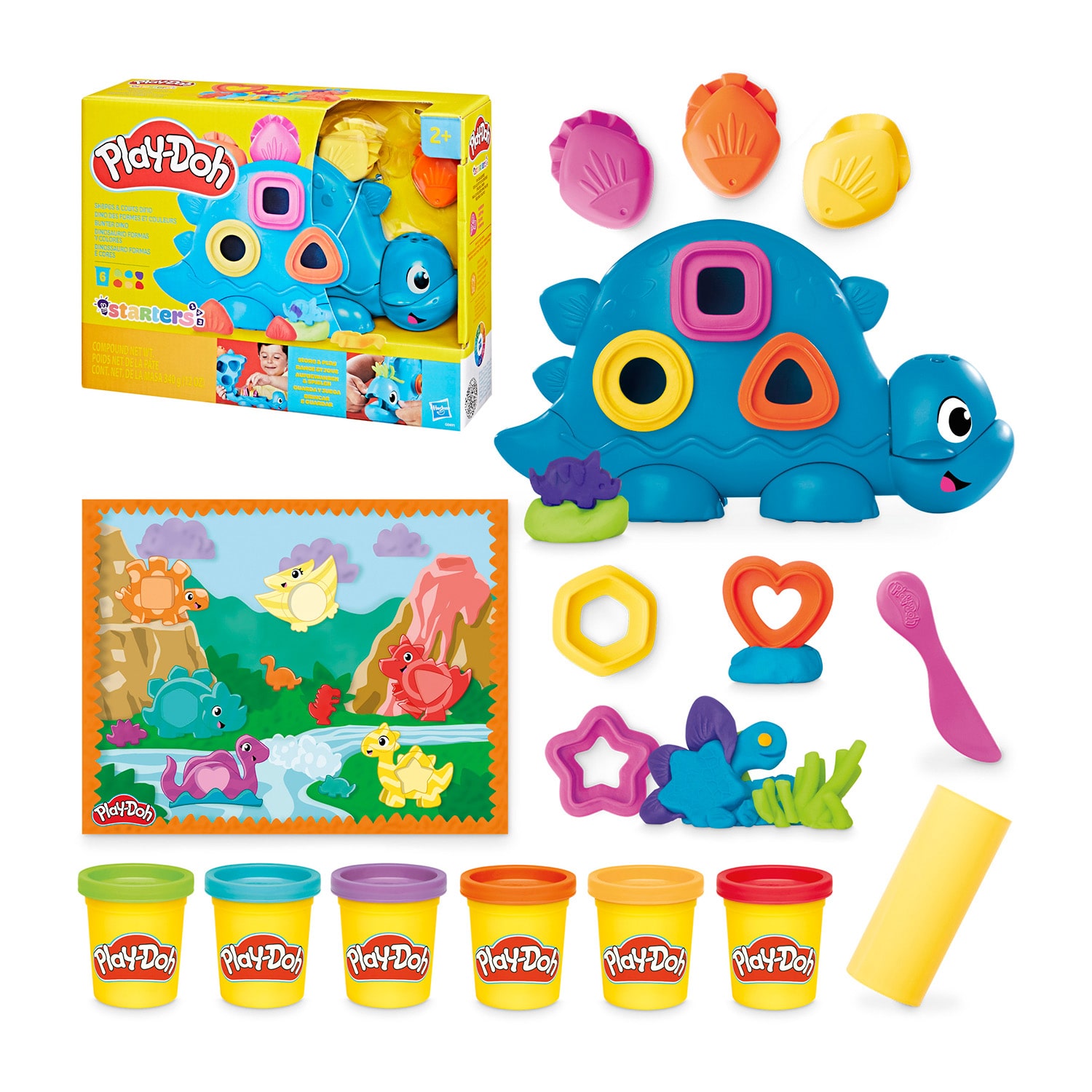 Play-Doh Shapes and Colors Dino