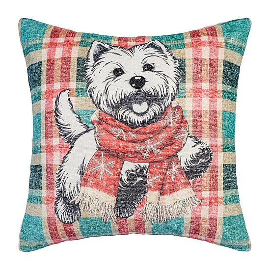 Vibhsa Vibhsa Holiday Reverie Christmas Dog Pillow – 20"X20" Rectangular Throw Pillow