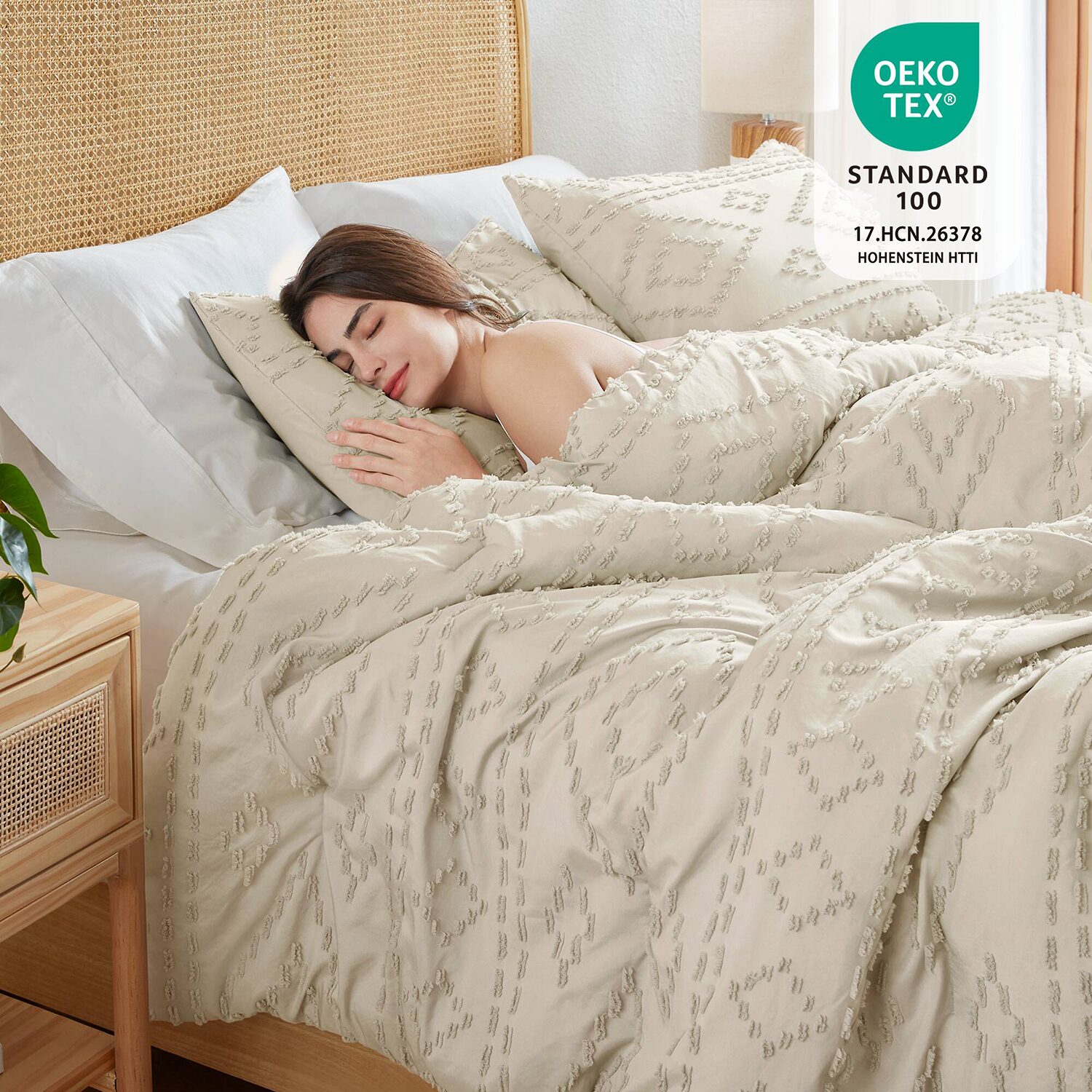 510 Design Gigi Geometric Tufted Lightweight Easy Care Comforter Set
