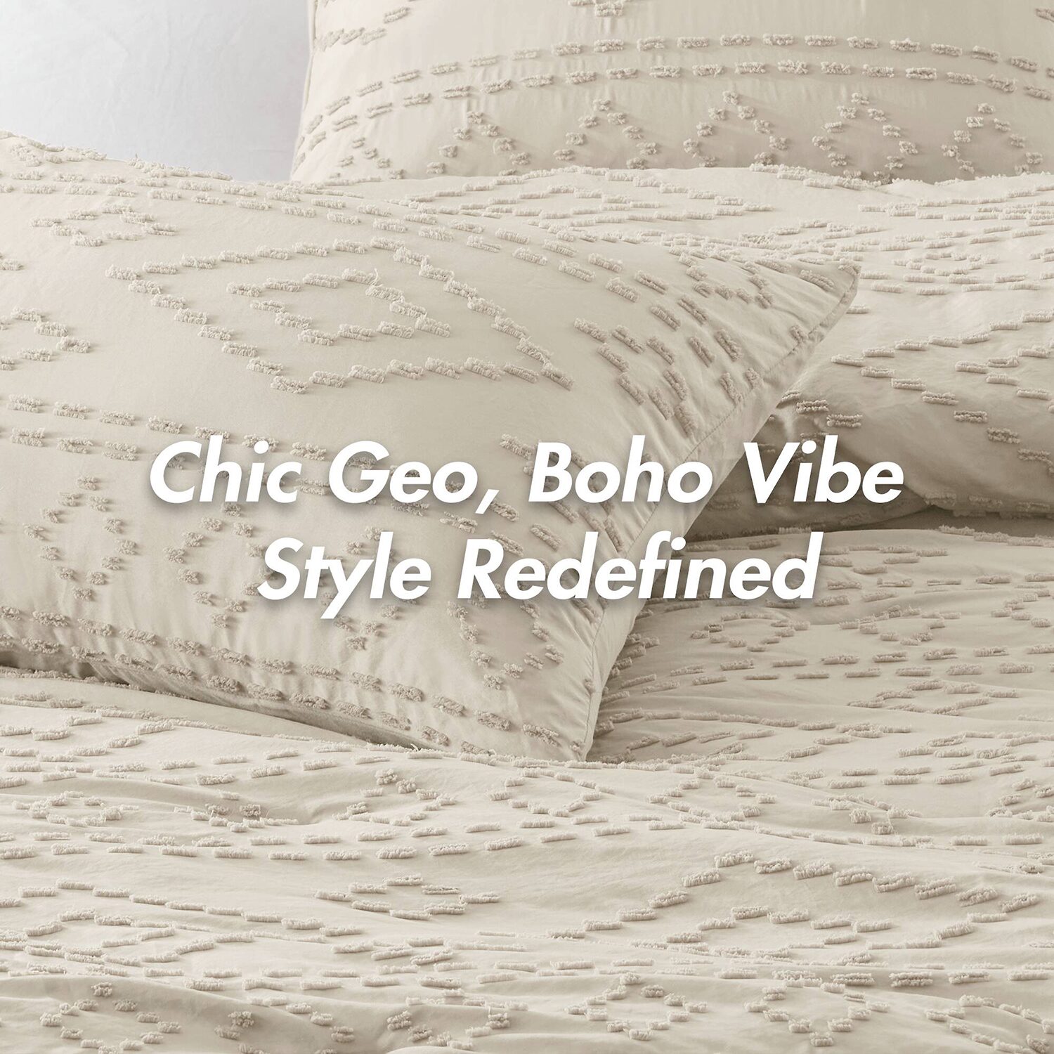 510 Design Gigi Geometric Tufted Lightweight Easy Care Comforter Set
