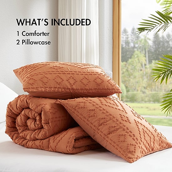 510 Design Gigi Geometric Tufted Lightweight Easy Care Comforter Set