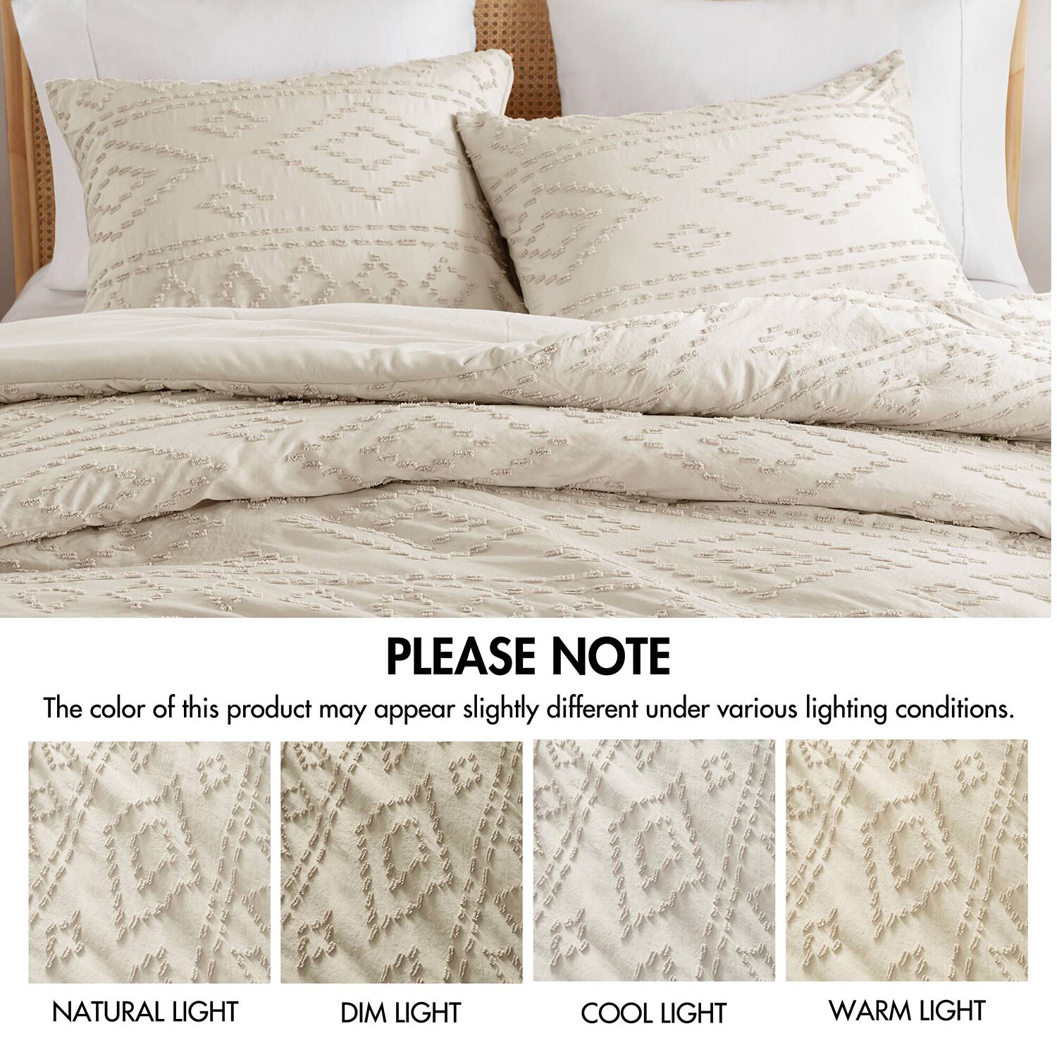 510 Design Gigi Geometric Tufted Lightweight Easy Care Comforter Set