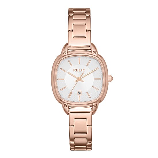 Relic® Corinne Womens Rose-Tone Stainless Steel Bracelet Watch ZR34305