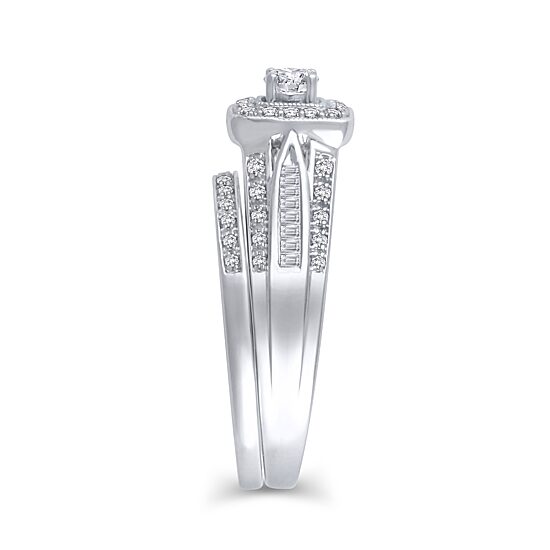 Womens 1/2 CT. T.W. Natural White Diamond 10K Gold Bridal Set