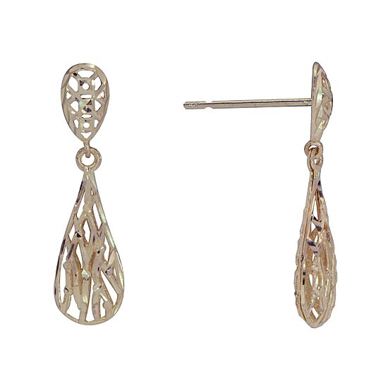 Womens 14K Gold Drop Earrings