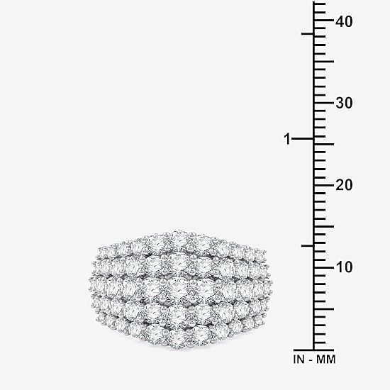 (G / Si1-Si2) Womens 3 CT. T.W. Lab Grown White Diamond 10K Gold Cocktail Ring