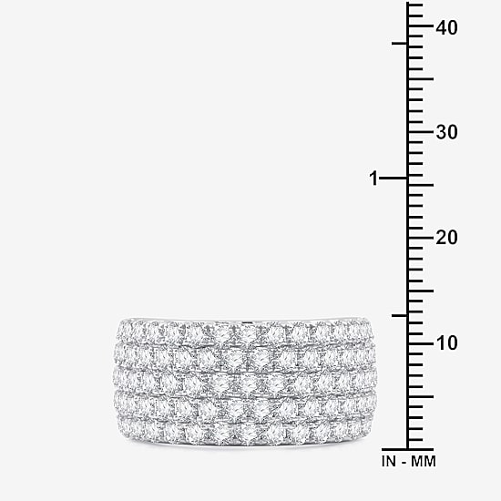 (G / Si1-Si2) Womens 3 CT. T.W. Lab Grown White Diamond 10K Gold Cocktail Ring