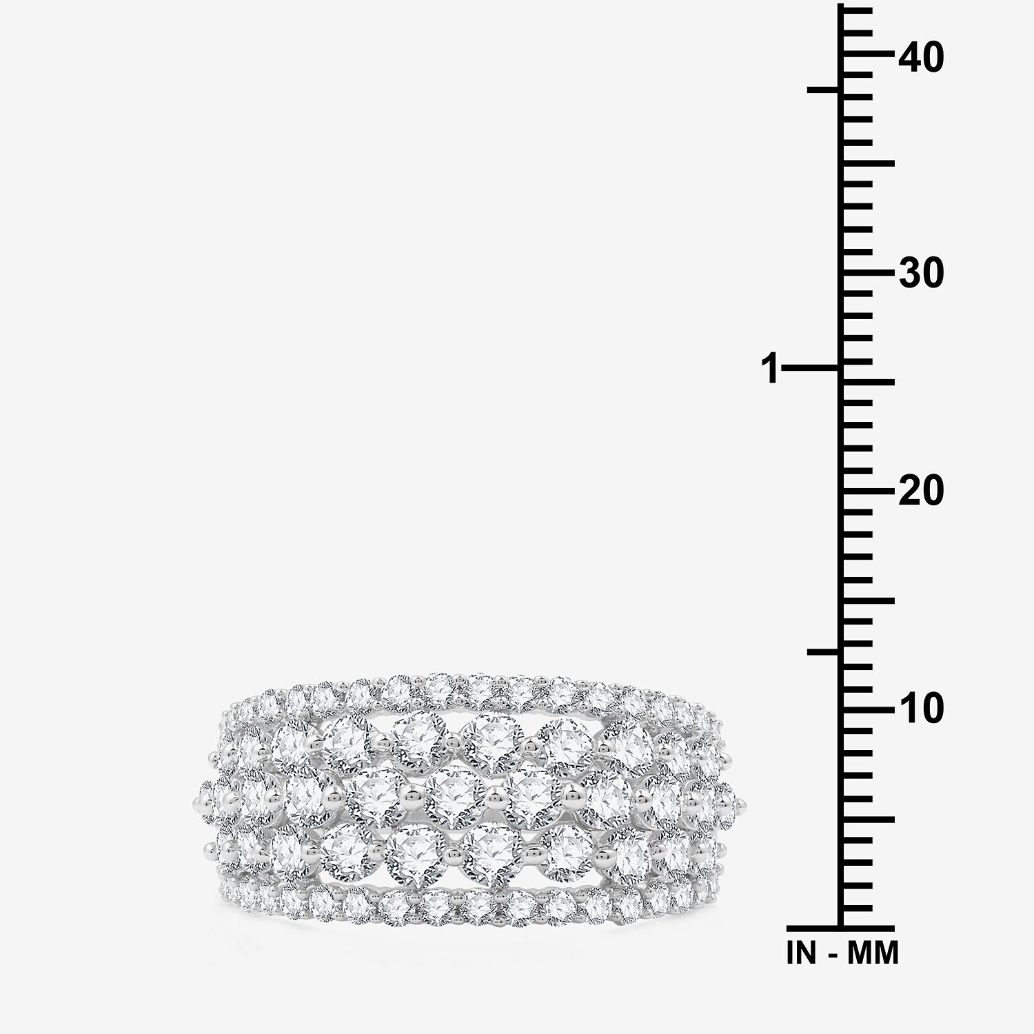 Womens 2 CT. T.W. Lab Grown White Diamond 10K White Gold Band