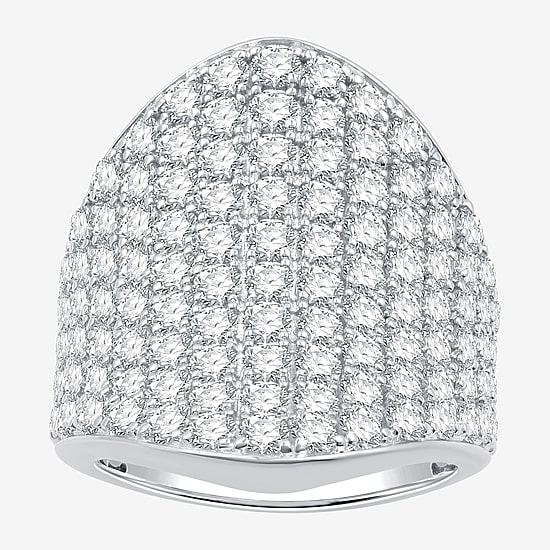 (G / Si1-Si2) Womens 4 CT. T.W. Lab Grown White Diamond 14K Gold Cocktail Ring
