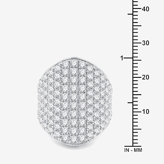 (G / Si1-Si2) Womens 4 CT. T.W. Lab Grown White Diamond 14K Gold Cocktail Ring