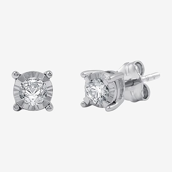 Womens 1/4 CT. T.W. Lab Grown White Diamond Sterling Silver Round 3-pc. Jewelry Set