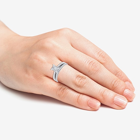 I Said Yes (G / Si1-Si2) Womens 1 1/4 CT. T.W. Lab Grown White Diamond Sterling Silver Solitaire Bridal Set