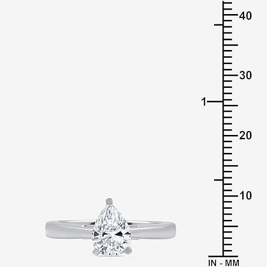I Said Yes (G / Si1-Si2) Womens 1 1/4 CT. T.W. Lab Grown White Diamond Sterling Silver Pear Solitaire Bridal Set