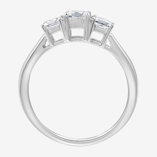 Love Lives Forever (G / Si1-Si2) Womens 1 CT. T.W. Lab Grown White Diamond 10K Gold 3-Stone Engagement Ring