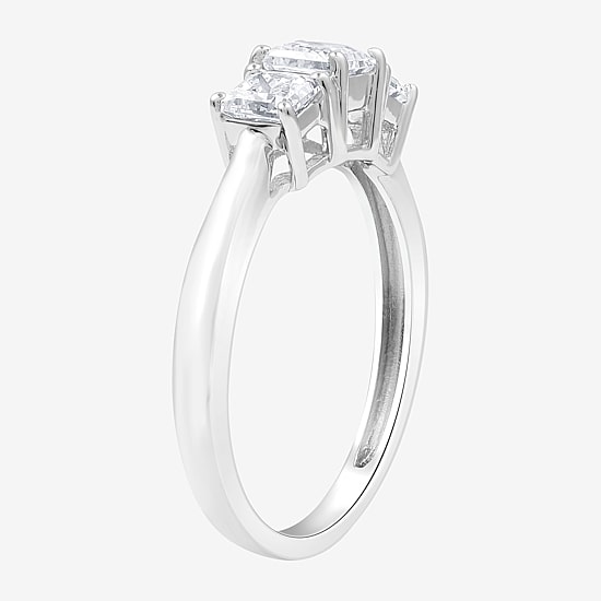 Love Lives Forever (G / Si1-Si2) Womens 1 CT. T.W. Lab Grown White Diamond 10K Gold 3-Stone Engagement Ring