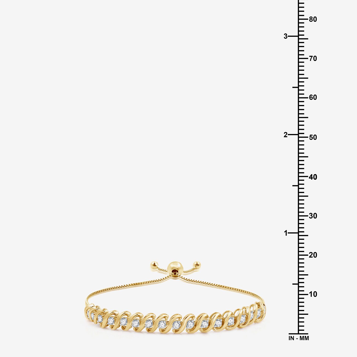 Womens 1 CT. T.W. Lab Grown White Diamond Sterling Silver Bolo Bracelet