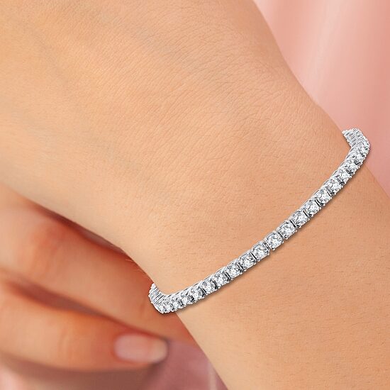 Womens 2 CT. T.W. Lab Grown Diamond Sterling Silver 7.5 Inch Tennis Bracelet