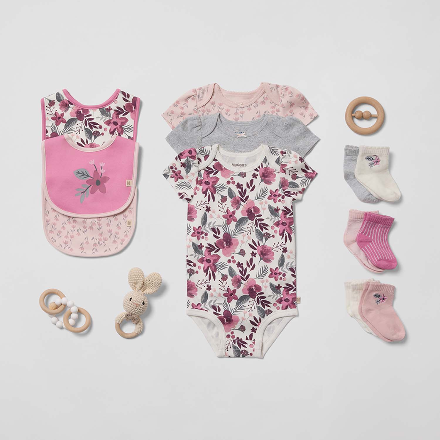 Huggies Girls 3-pc. Bib