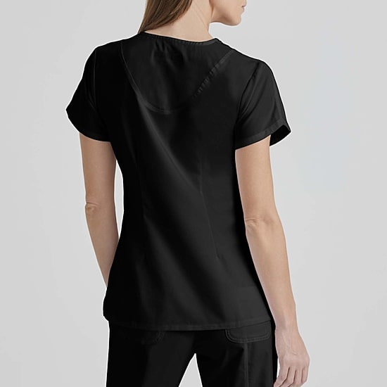 Grey's Anatomy™ by Barco Classic 41423 Cora 4-Pocket Womens Plus Tall V Neck Short Sleeve Tag Free Scrub Top