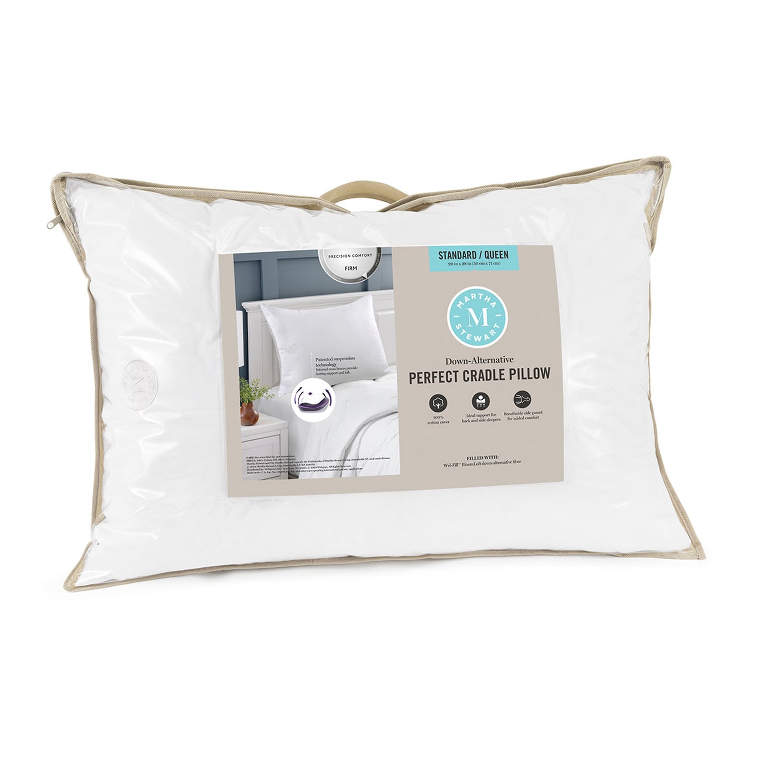 Martha Stewart Down Alternative Firm Density Bed Pillow