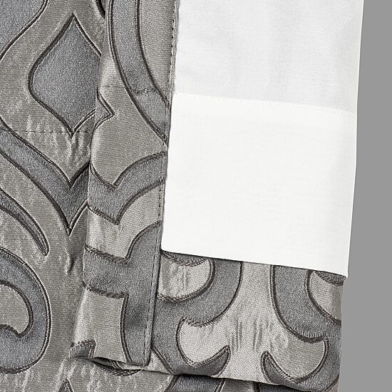 Queen Street Blythe Silver Rod Pocket Blackout Set of 2 Curtain Panel