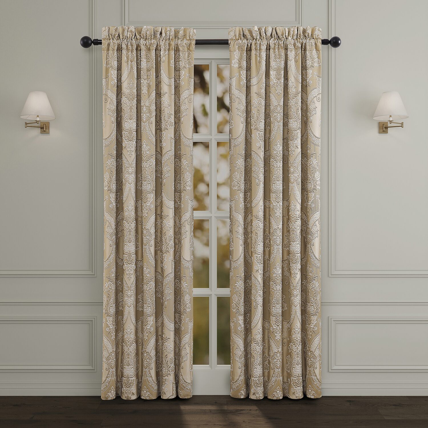 Queen Street Santina Rod Pocket Blackout Set of 2 Curtain Panel