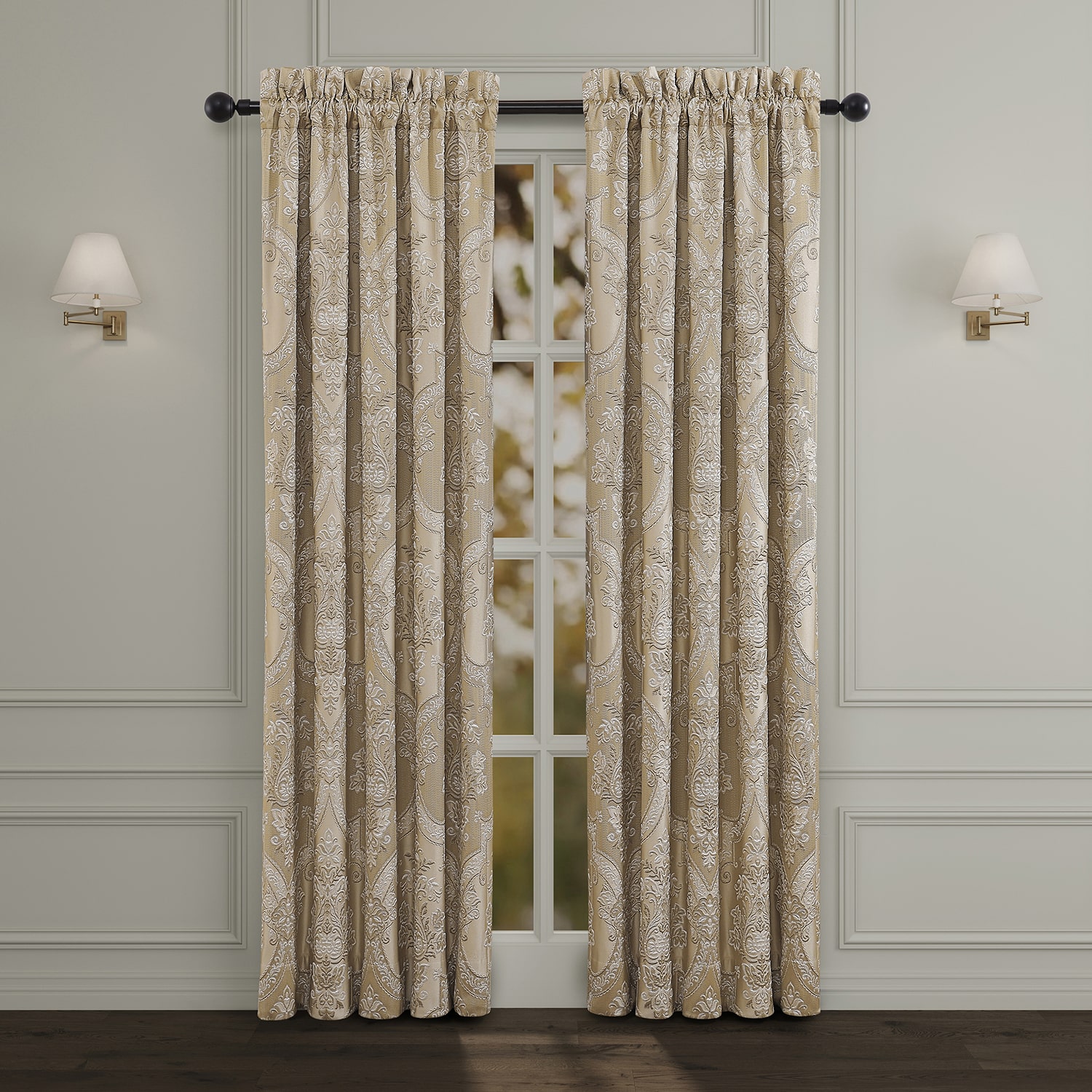 Queen Street Santina Rod Pocket Blackout Set of 2 Curtain Panel