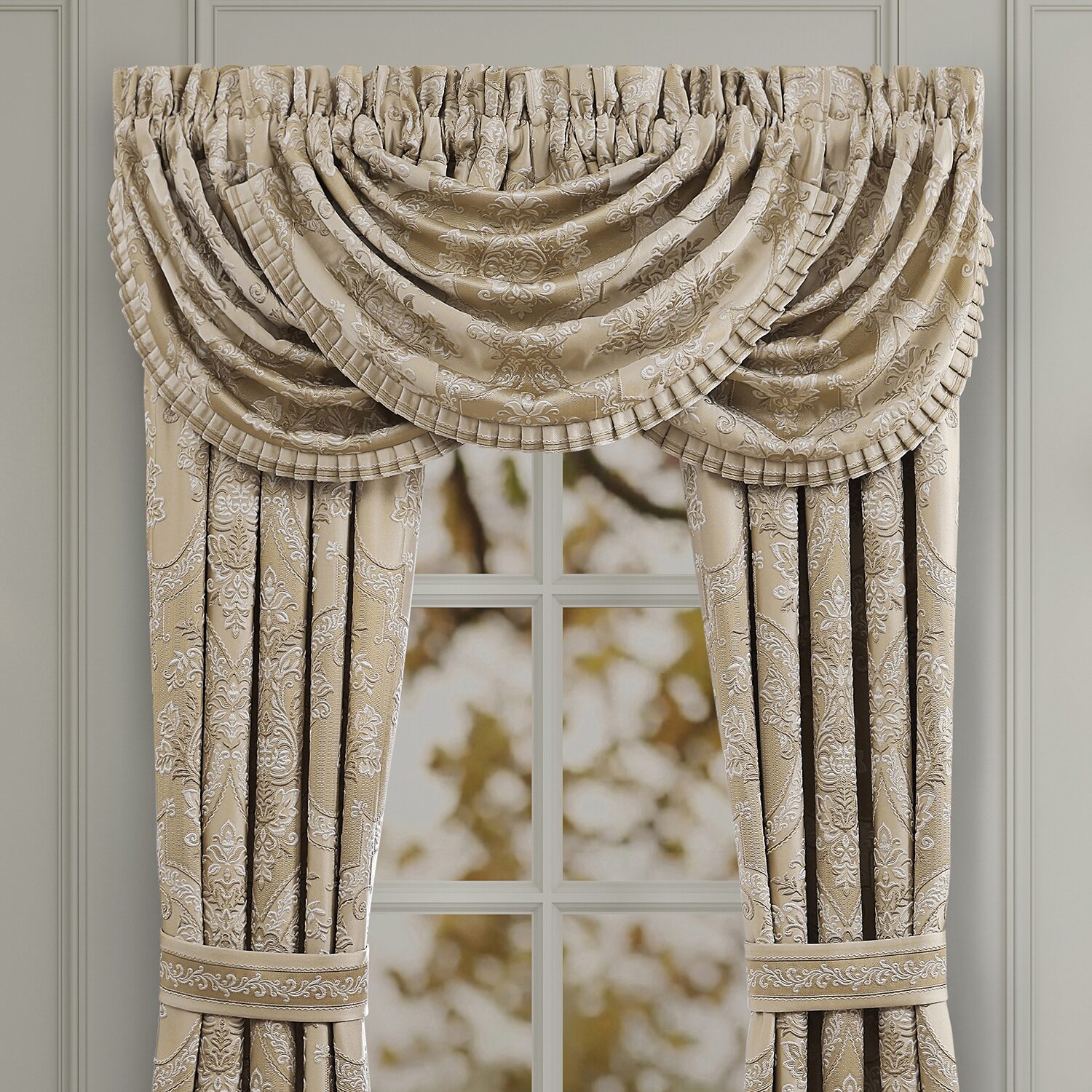 Queen Street Santina Rod Pocket Waterfall Valance
