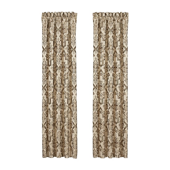 Queen Street Grandville Rod Pocket Blackout Set of 2 Curtain Panel
