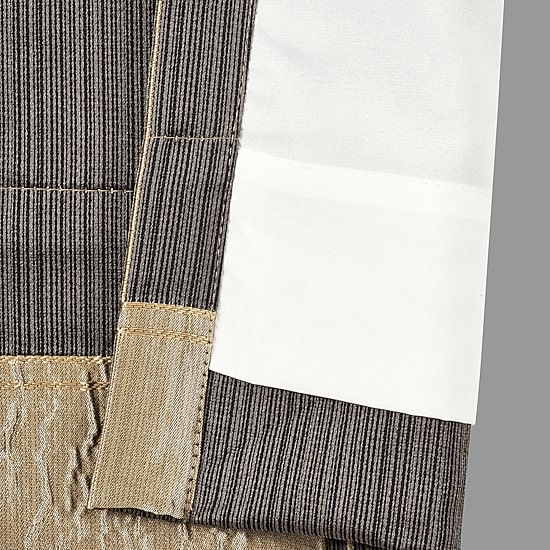 Queen Street Benton Bronze Rod Pocket Blackout Set of 2 Curtain Panel