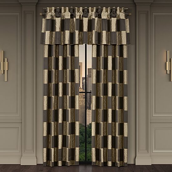 Queen Street Benton Bronze Rod Pocket Tailored Valance