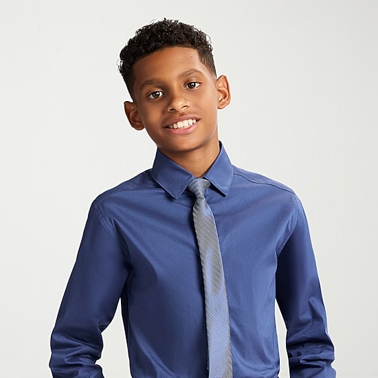 Van Heusen Little & Big Kid Boys Long Sleeve Point Collar Shirt + Tie Set