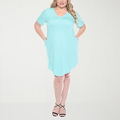 jcpenney t shirt dress Stylus Womens Plus Short Sleeve T-Shirt Dress, Color: Cedarwood