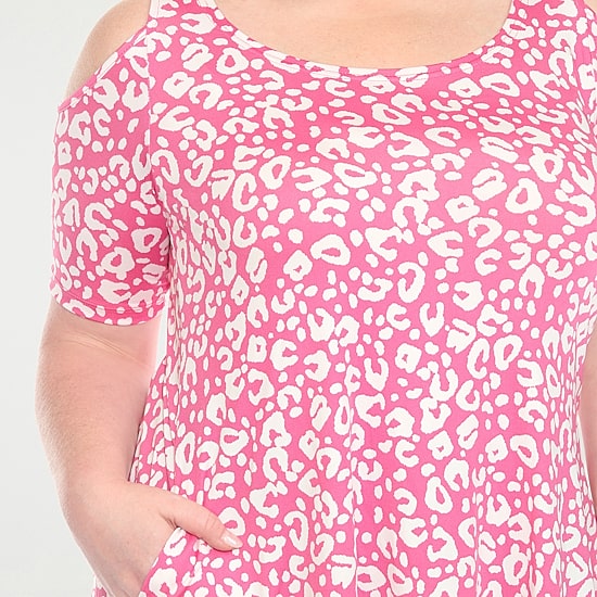 White Mark Womens Scoop Neck Short Sleeve Tunic Top