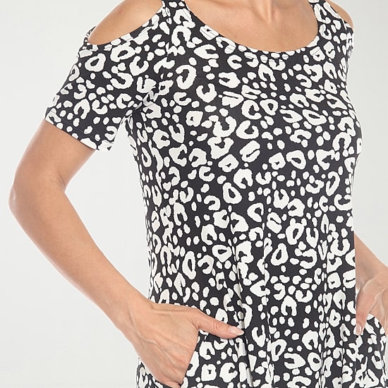 White Mark Womens Scoop Neck Short Sleeve Tunic Top