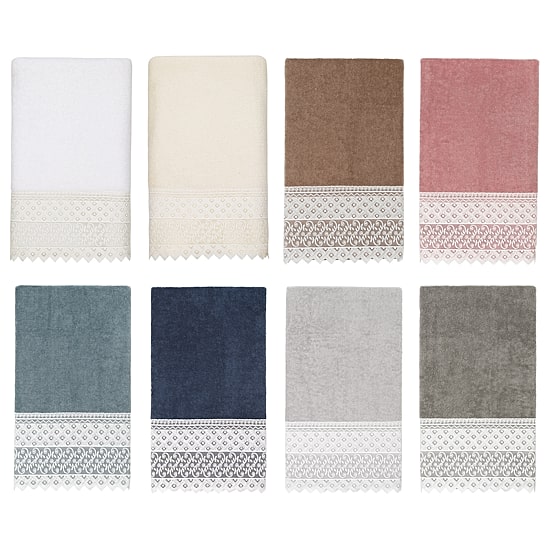 Linum Home Textiles Aiden Embellished Embellished Bath Towel