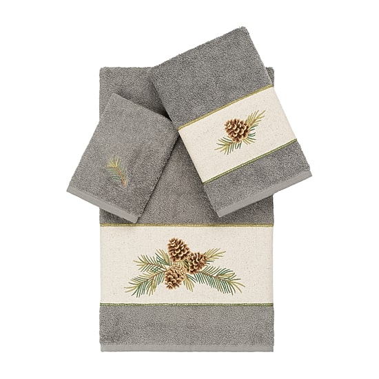 Linum Home Textiles Pierre Embellished 3-pc. Bath Towel Set