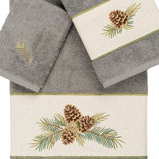Linum Home Textiles Pierre Embellished 3-pc. Bath Towel Set
