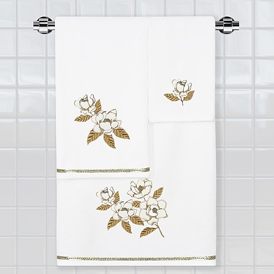 Linum Home Textiles Maggie Embellished 2-pc. Embellished Hand Towel