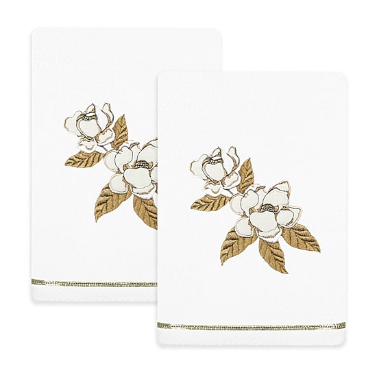 Linum Home Textiles Maggie Embellished 2-pc. Embellished Hand Towel