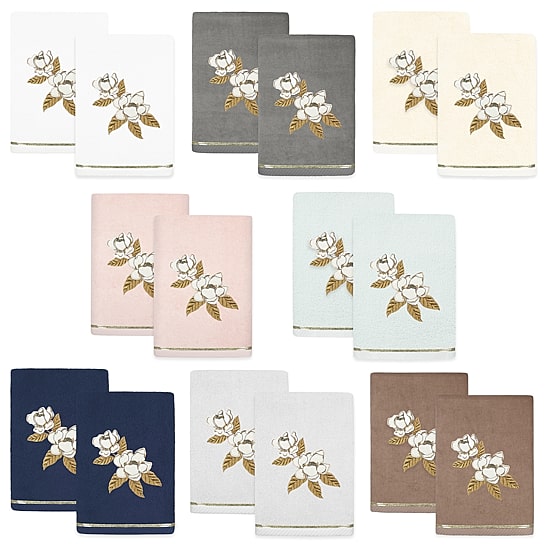 Linum Home Textiles Maggie Embellished 2-pc. Embellished Hand Towel