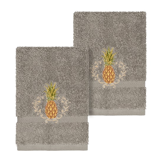 Linum Home Textiles Welcome 2-pc. Embellished Washcloth